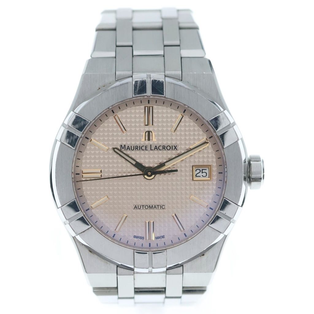 MAURICE LACROIX (モーリスラクロア) Aikon Automatic 39mm アイコン オートマティック ローズゴールド文字盤 SS/AT 腕時計 シルバー AI6007-SS002-731-1