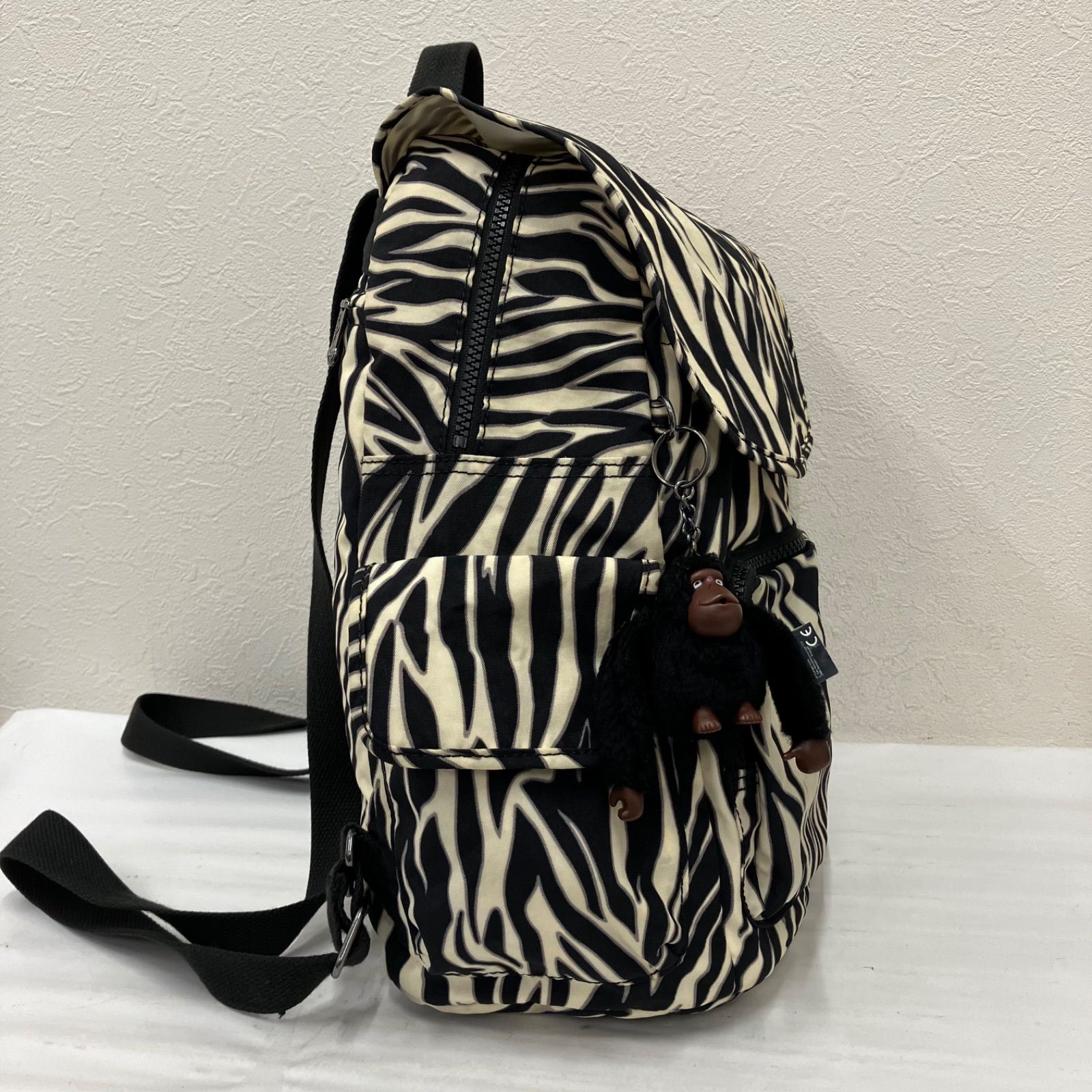 Kipling バックパック リュック ブラック(ゼブラ柄) レア 8038 Kipling キプリング リュック バックパック ゼブラ柄 アニマル