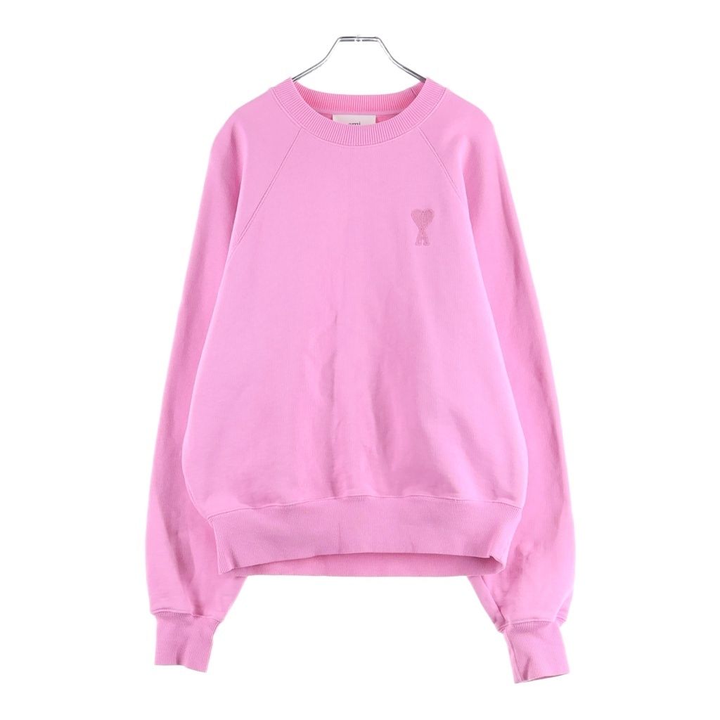 ami paris (アミパリス) Ami De Coeur Crewneck Sweatshirts アミドゥクールクルーネックスウェットシャツ ロゴ刺繍クルーネックスウェットトレーナー ピンク USW004.747 22,137円