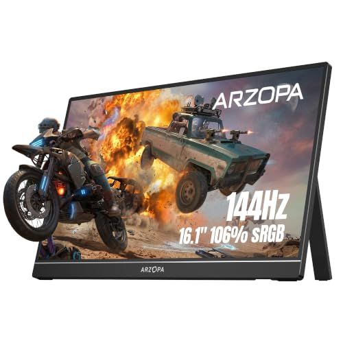 ★新品★ARZOPA 16.1インチ ゲーミングモニター 144Hz モバイルモニター フルHD IPS非光沢パネル 自立スタンド付 HDR対応 ブルーライト軽減 Switch/PS5/PC対応 USB/Type-C/mini HDMI Z1 cf4f3727