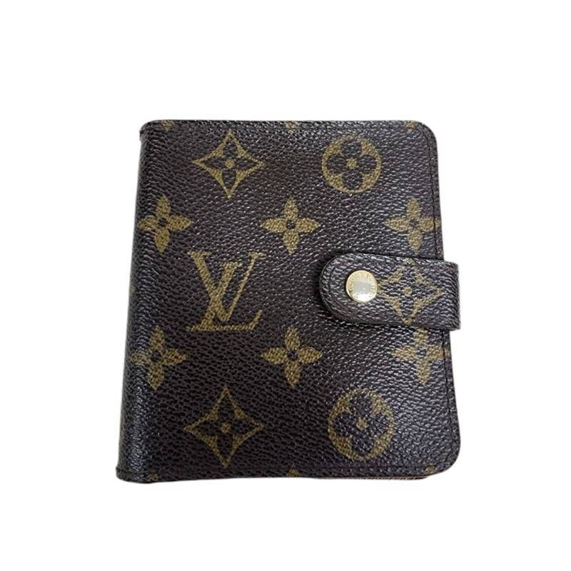 LOUIS VUITTON ルイヴィトン コンパクト・ジップ M61667 ブラウン モノグラム コンパクトウォレット メンズ 【中古】 42608K285
