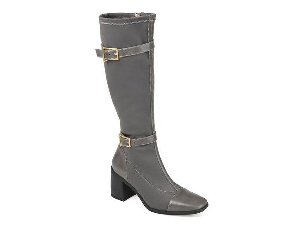 ジュルネ コレクション レディース シューズ ブーツ・レインブーツ Journee Collection Gaibree Extra Wide Calf Riding Boot Grey グレー