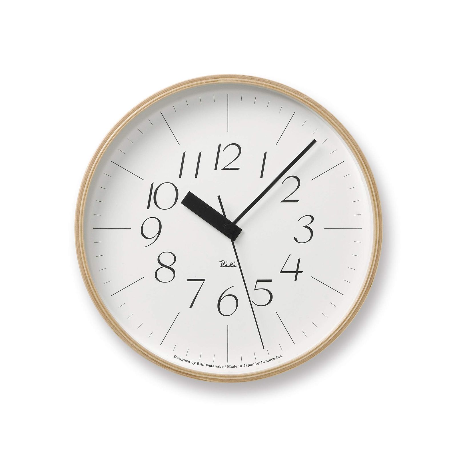 レムノス Lemnos 掛け時計 電波時計 RIKI CLOCK RC WR20-01 リキクロック 直径25.4? 天然色木地 アナログ★ 13,936円