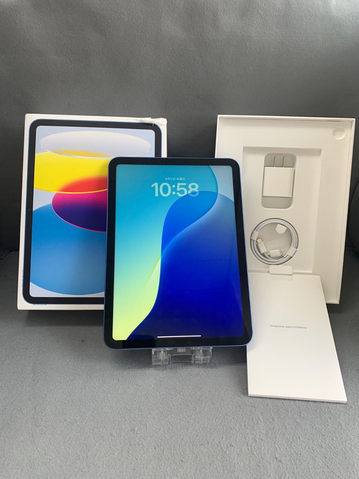 超美品 国内版 iPad 第10世代 10.9インチ Wi-Fi +Cellular版 256GB ブルー色