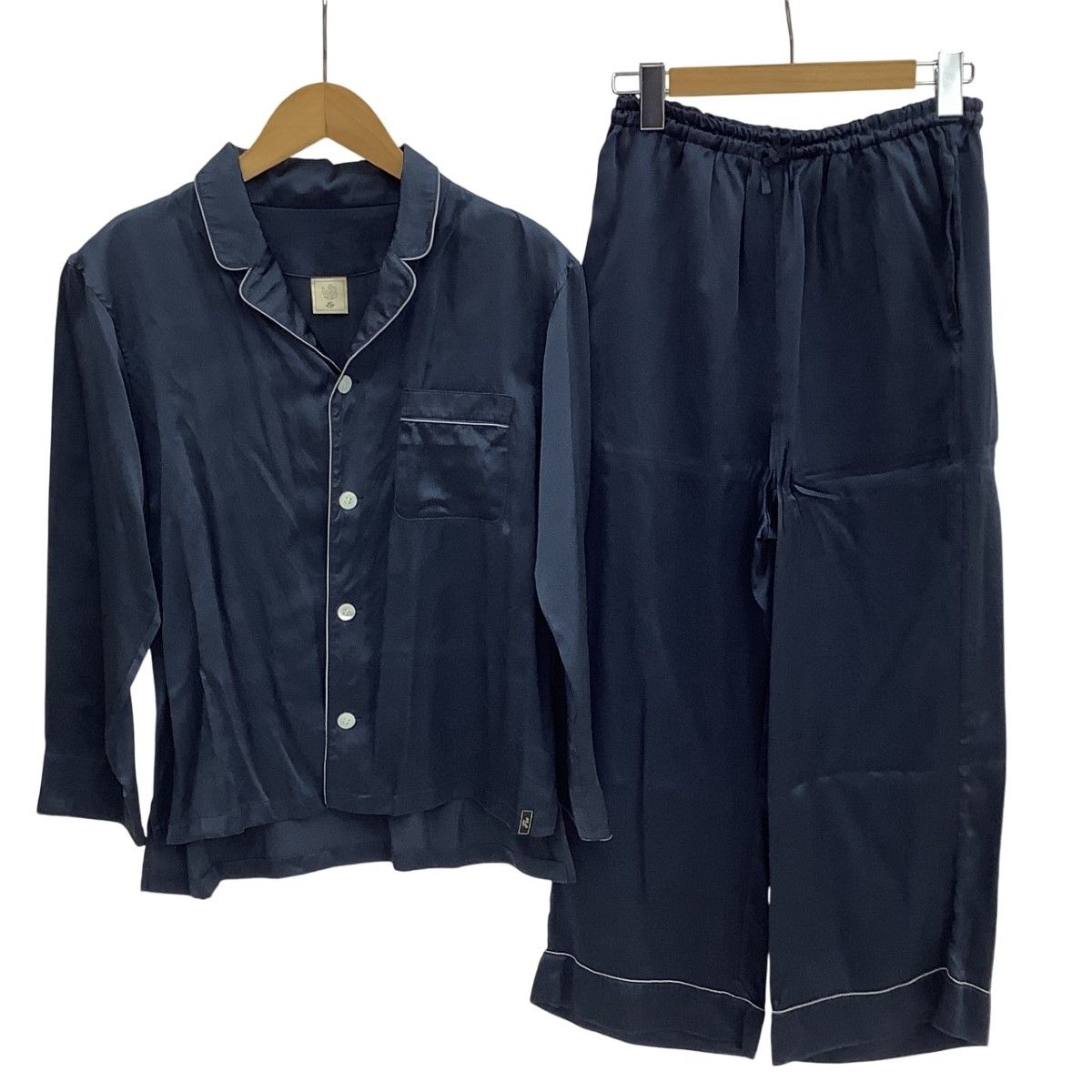 Fee シルク100％ パジャマ ナイトウェア SIZE S ネイビー