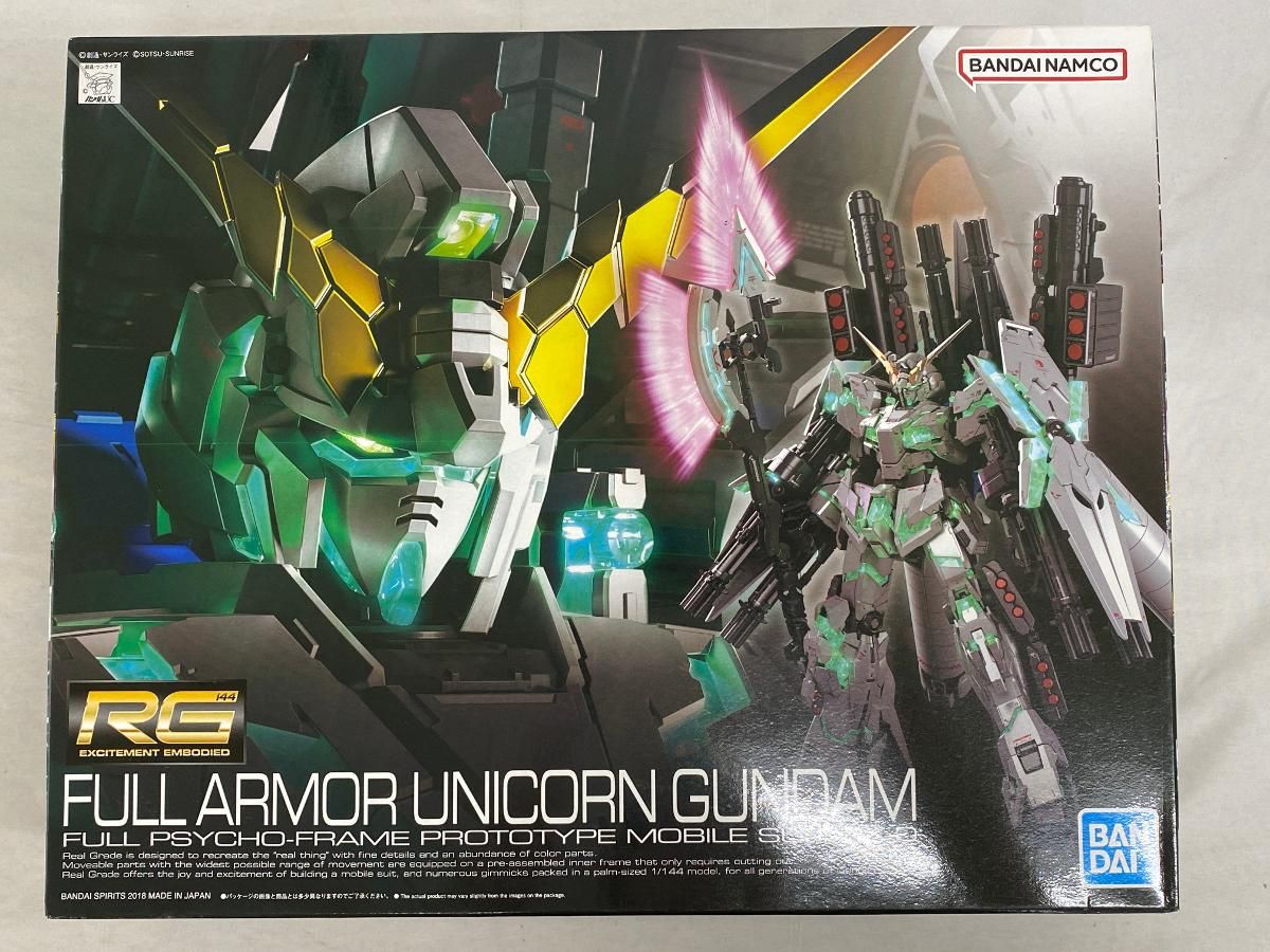【未開封】RG 機動戦士ガンダムUC フルアーマー・ユニコーンガンダム 1/144スケール 色分け済みプラモデル