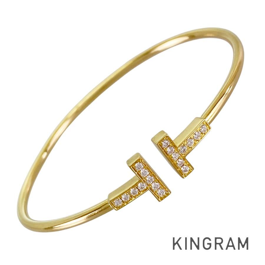 ティファニー TIFFANY&Co. Tワイヤー K18YG ダイヤモンド ブレスレット