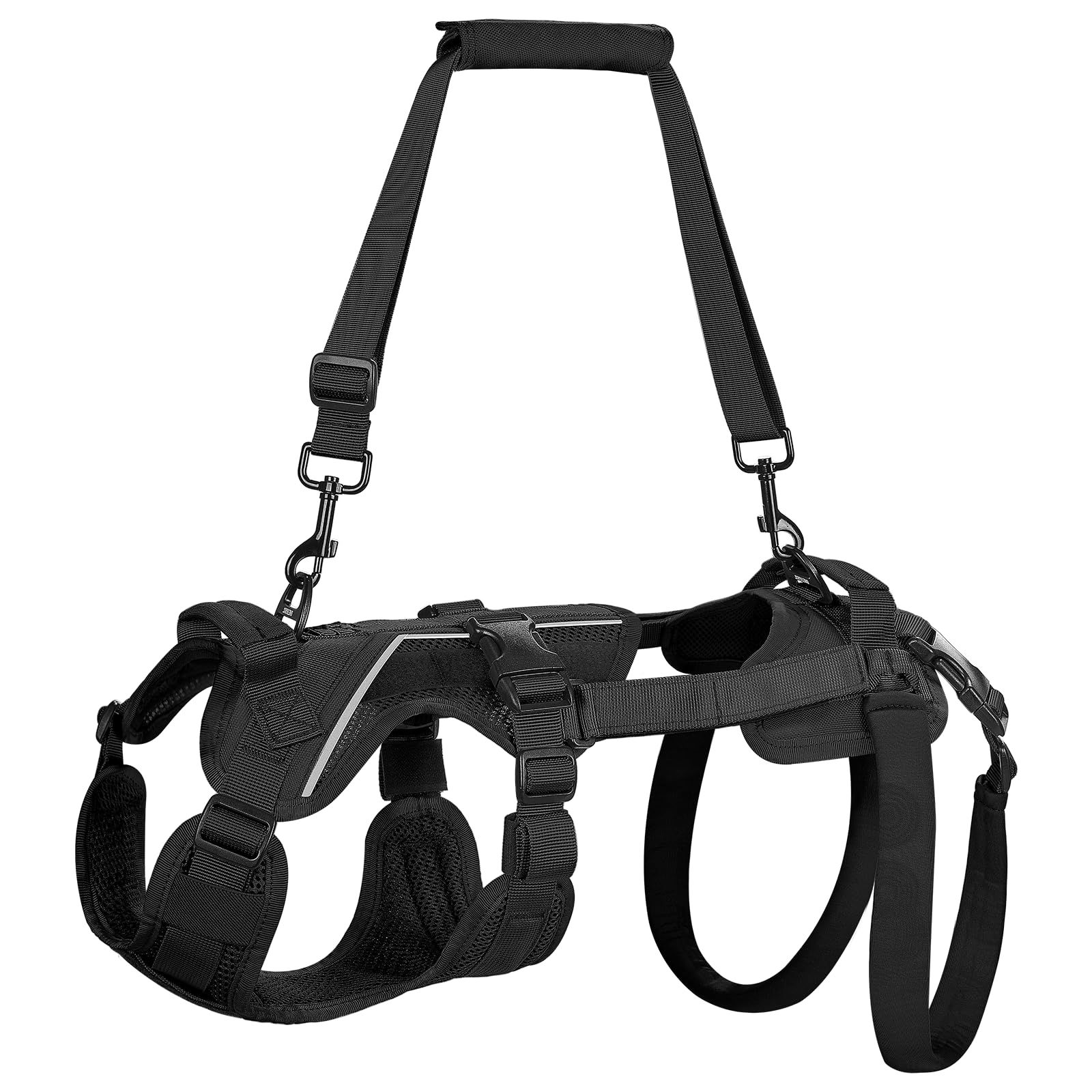 OneTigris ハーネス 犬 介護 歩行補助 介護ハーネス犬 小型犬 サイズ調整可能 排泄を妨げない 取り外し可能な肩ベルト 前足 後足サポート 噛みつきや裂けに強い 1000Dナイロン お手入れが簡単な素材 引っ張り防止 脱着簡単 老犬 15638915