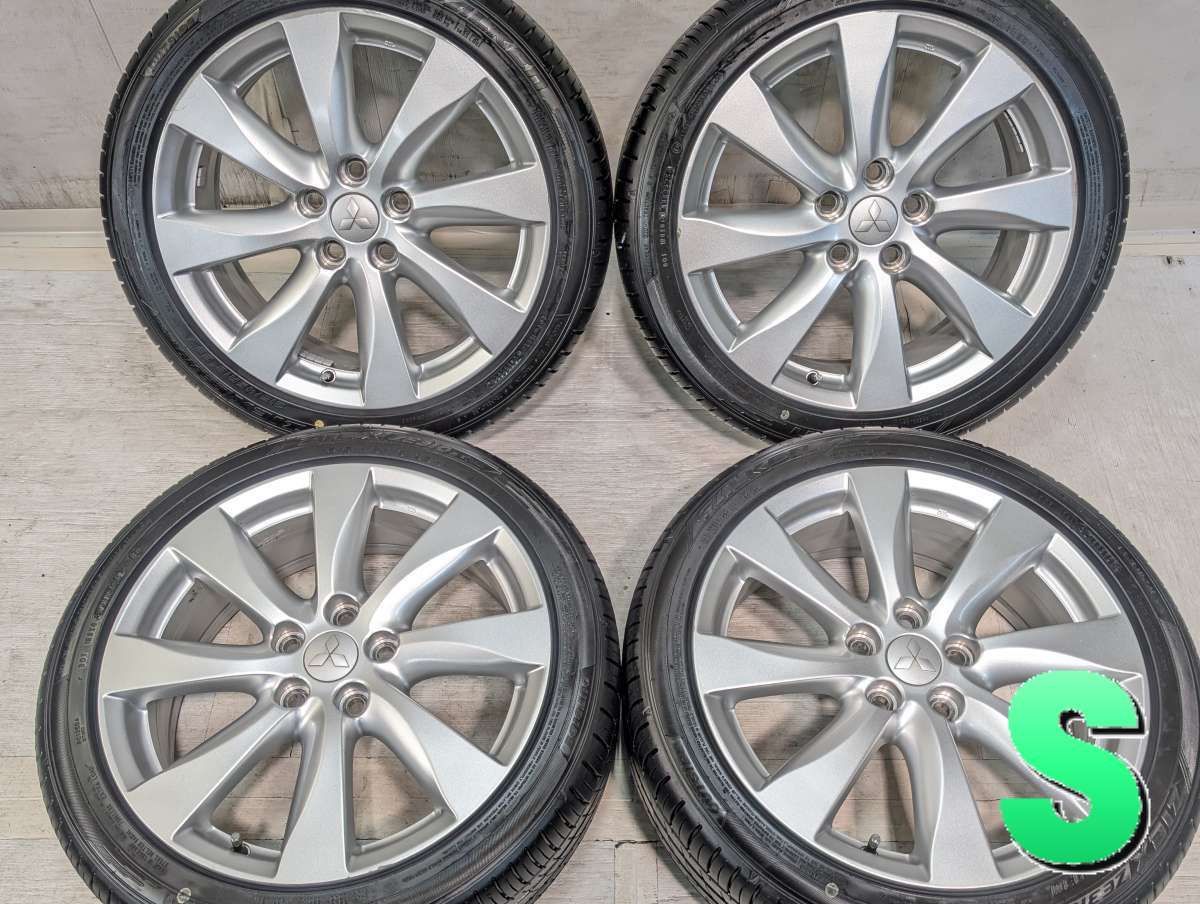215/45R18 ファルケン ジークスZE310 三菱純正 18x7.0 46 114.3-5穴 中古タイヤ サマータイヤ ホイールセット 4本セット s18260731600