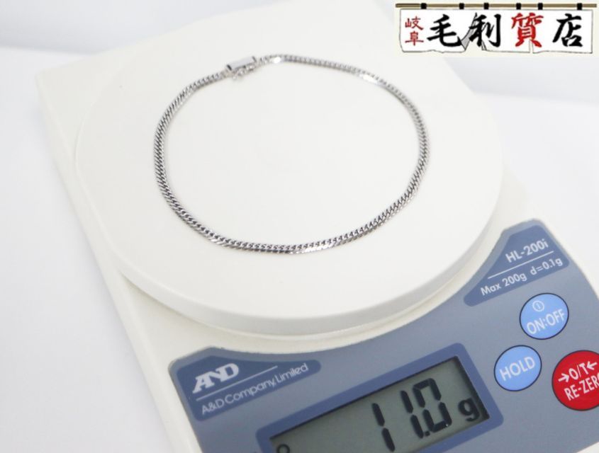PT850 キヘイ 喜平 アンクレット 6面ダブル 11.0g 6メンダブル 白金 プラチナ 850 【中古】 ジュエリー