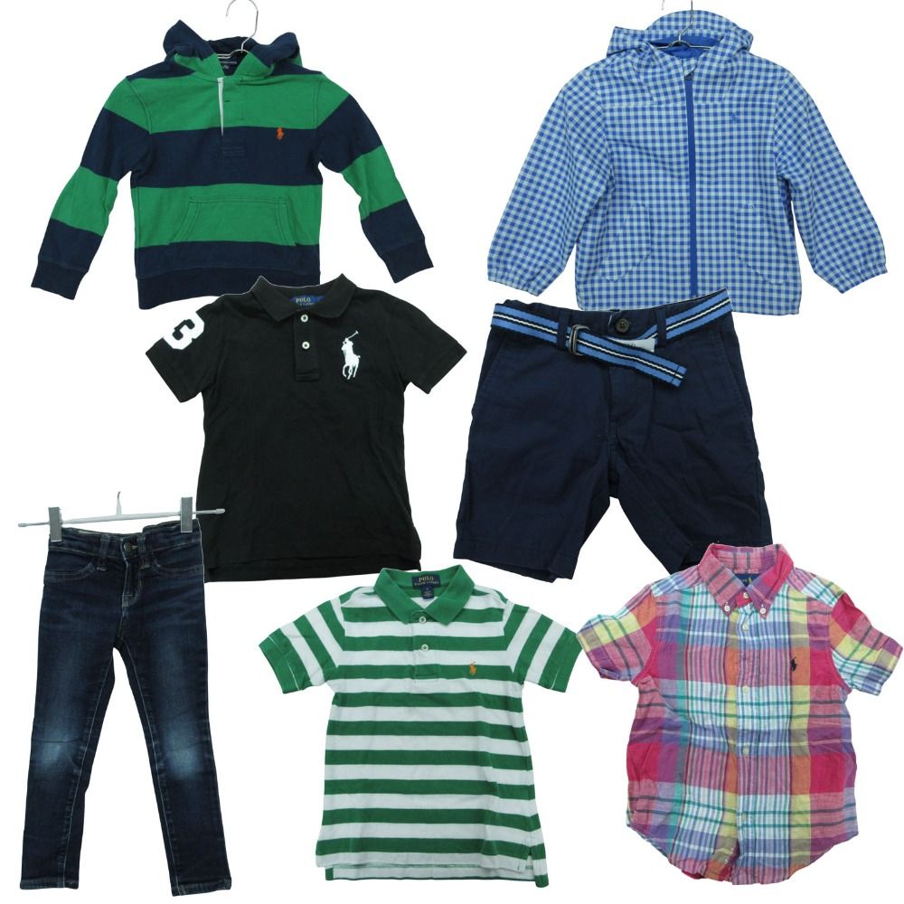 POLO RALPH LAUREN ポロ・ラルフローレン トップス(ドルマンスリーブ) 男の子 7点 セット まとめ売り ジャケット シャツ パンツ トップス ジーンズ 子供服 マルチカラー 3-5歳 100 110 【中古】 7,600円