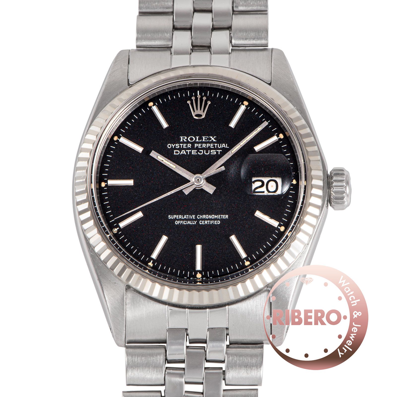 ROLEX ロレックス デイトジャスト 1601 1970年製 レッドアイ tritium SS/WG【中古】 488,920円
