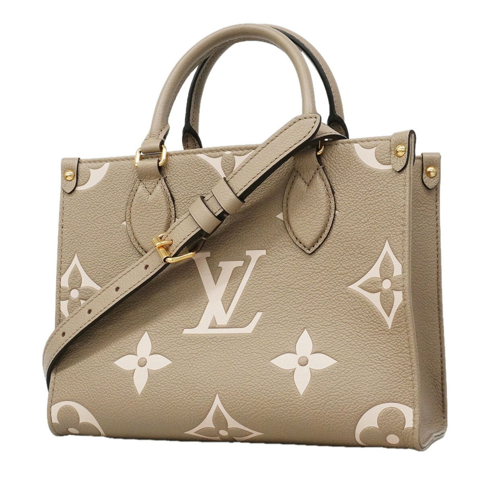 ルイ・ヴィトン(Louis Vuitton) ルイ・ヴィトン ハンドバッグ モノグラム・アンプラント バイカラー オンザゴーPM M45779 トゥルトレール クレーム 2wayバッグレディース