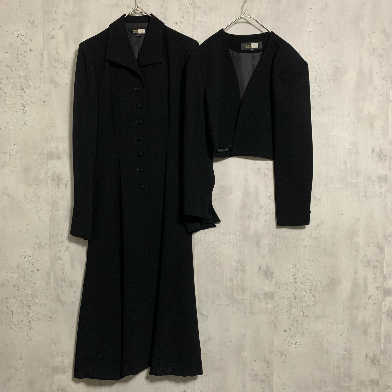 □ SOIR BENIR ソワール ベニール ワンピース ジャケット セットアップ ブラックフォーマル 礼服 日本製 1503374 7AR 黒 ■■ レディース 6,150円