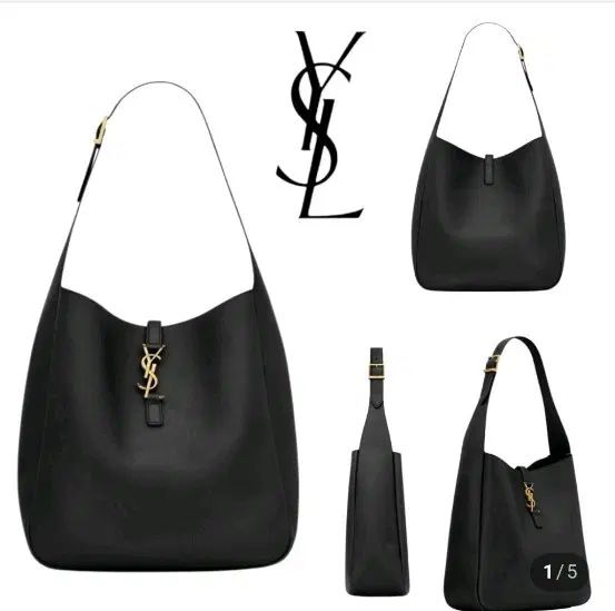 YVES SAINT LAURENT イヴ・サンローラン ラージ(large) ショルダーバッグ ブラック シルバー 正規品