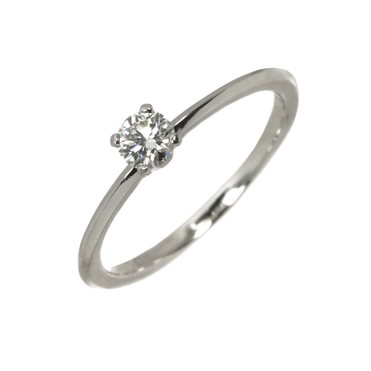 ティファニー TIFFANY&Co. トゥルー バンド ダイヤ 0.18ct I/VS1/3EX 8号 リング Pt プラチナ 指輪 Diamond Ring【証明書付き】 90328353