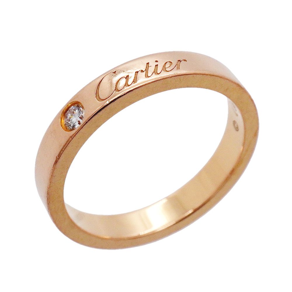 【6jhb0608】カルティエ リング Cドゥ 1PD K18PG ピンクゴールド ダイヤモンド ＃49【中古】レディース 70,307円