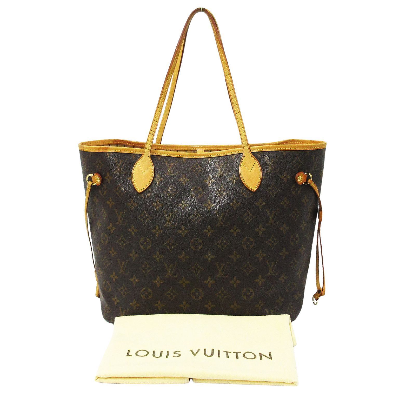 美品 LOUIS VUITTON ルイヴィトン モノグラム ネヴァーフルMM トートバッグ レザー M40156 VI4097 レディース 保存袋付き ★3195 B00088-08-0902③