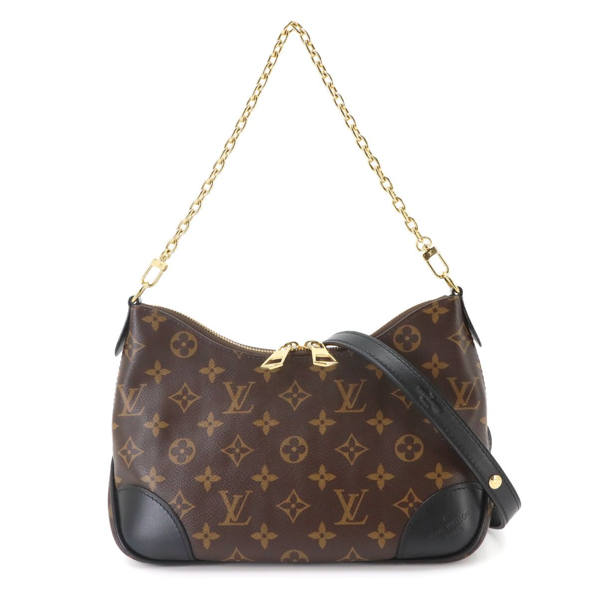 新品同様 ルイ ヴィトン LOUIS VUITTON モノグラム ブーローニュ PM 2way ショルダー バッグ ノワール M45831 RFID 90327006