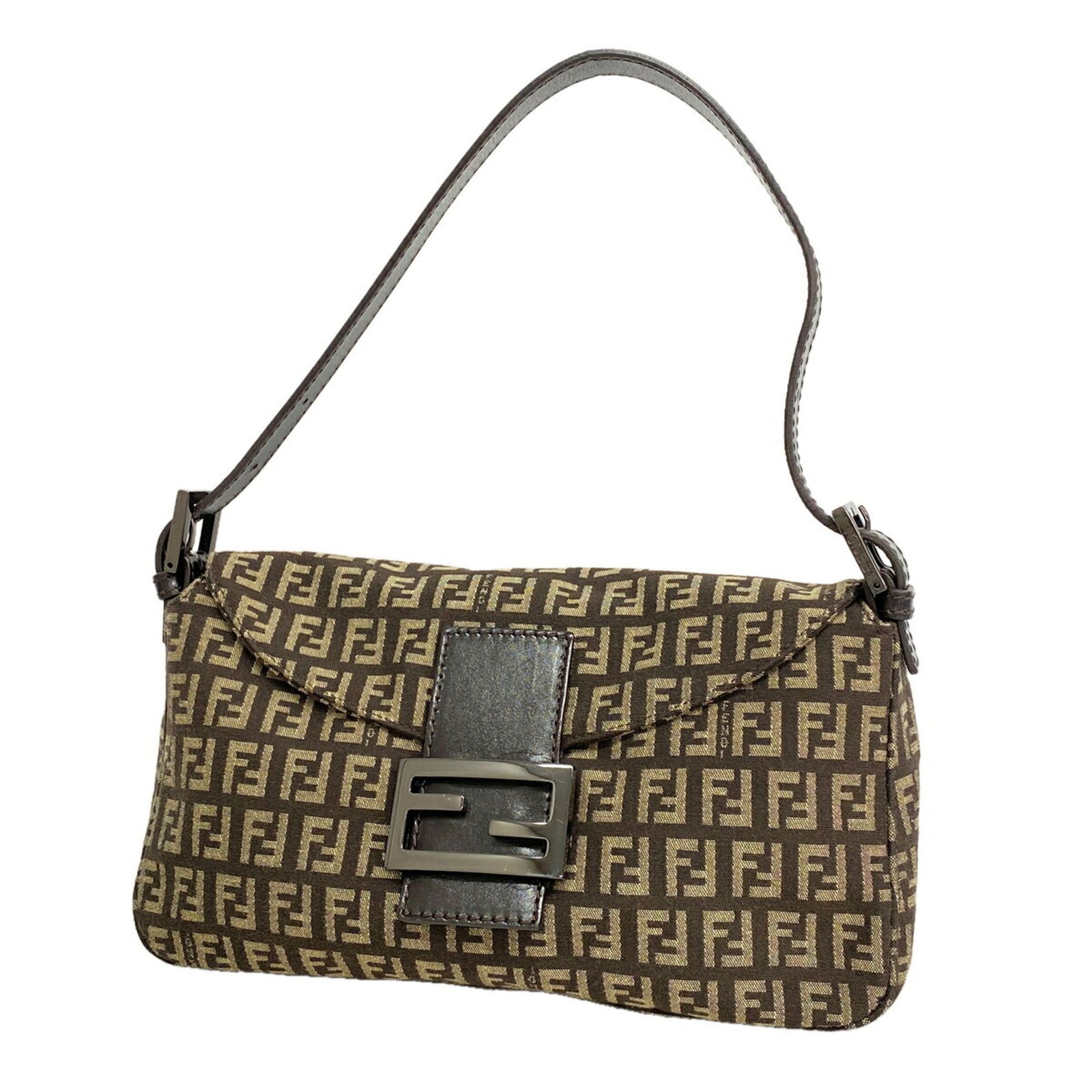 フェンディ(Fendi) フェンディ ハンドバッグ ズッキーノ ナイロンキャンバス ブラウン レディース P3487252