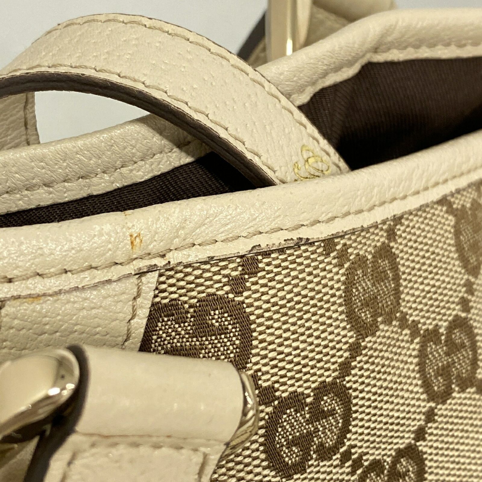 グッチ(Gucci) グッチ トートバッグ GGキャンバス アビー 130736 キャンバス ベージュ ブラウン シャンパンレディース P3443131