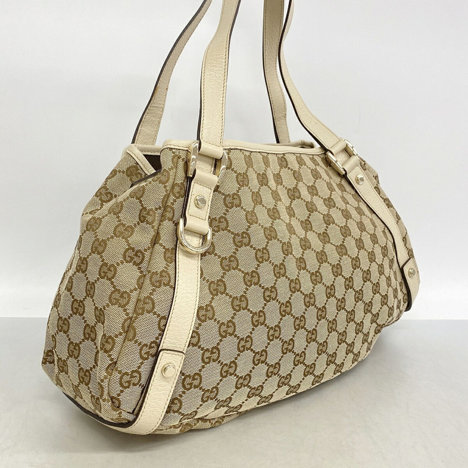 グッチ(Gucci) グッチ トートバッグ GGキャンバス アビー 130736 キャンバス ベージュ ブラウン シャンパンレディース P3443131