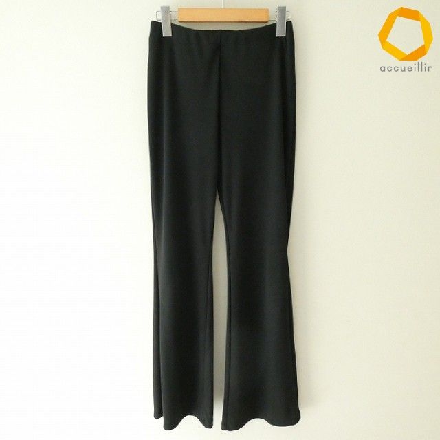 a チャコット CHACOTT パンツ M 黒 無地 ブーツカット フレア ダンス