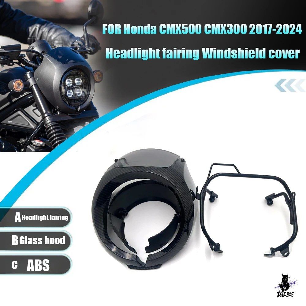 ホンダ CMX300/500 2020-2024 ヘッドライトカウルカバー ブラック 11,757円