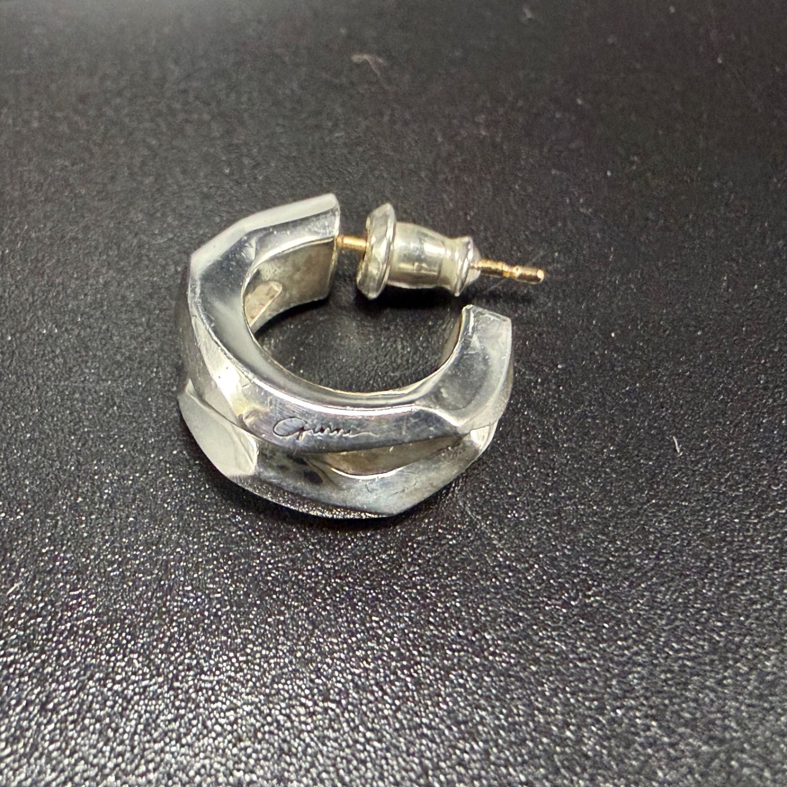 GARNI Crockery Double Pierce 片耳用　ガルニ ダブルクロッケリー Silver925 K18 シルバー ピアス