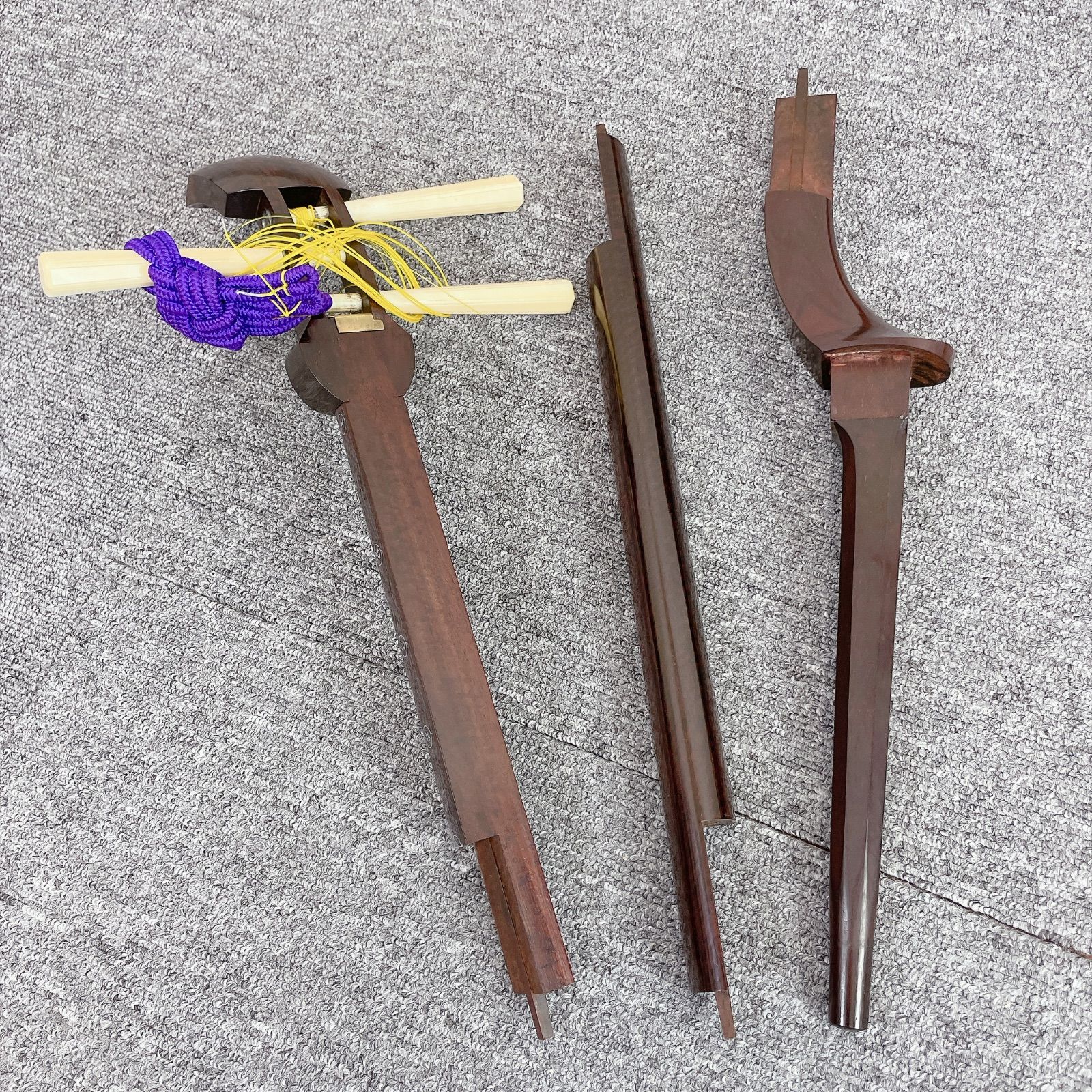 三味線 紅木 綾杉彫 和楽器 ケース付き