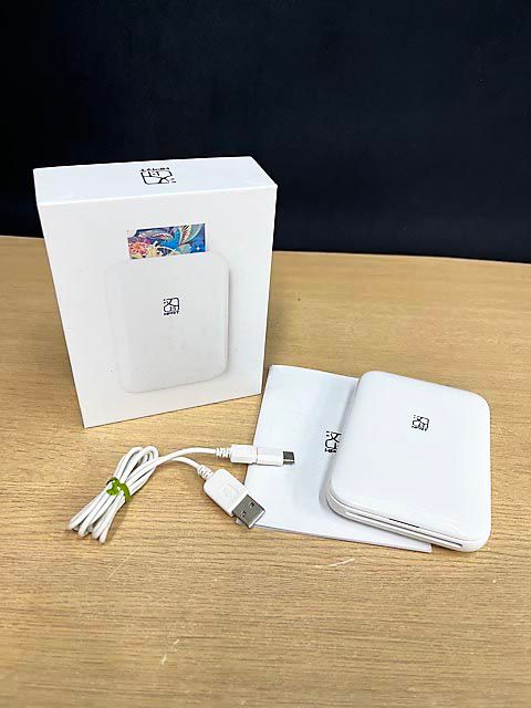 [현재 제품] HPRT 미니 포토 프린터, MT53, 흰색, 블루투스 연결, ZINK 인쇄 해상도, 313 DPI, 소형, 소형, 열 감지