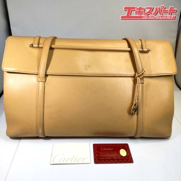 CARTIER　カルティエ　カボション　レザーバッグ　ベージュ　湘南台店