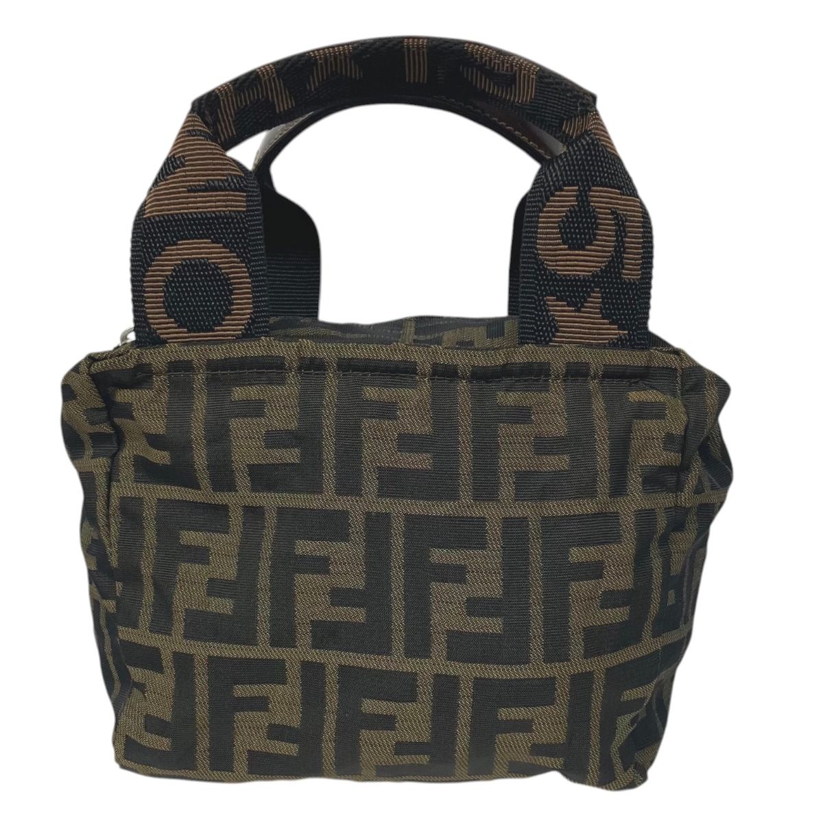 フェンディ FENDI ズッカ ハンドバッグ キャンバス レディース
