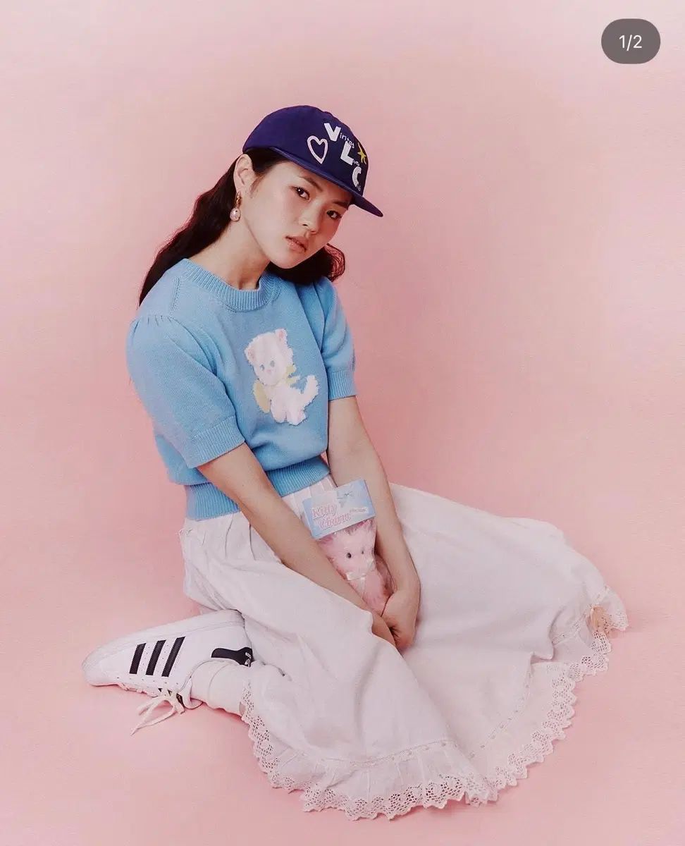 JOLIE LAIDE カシミア クロップド トップス ミント ブルー