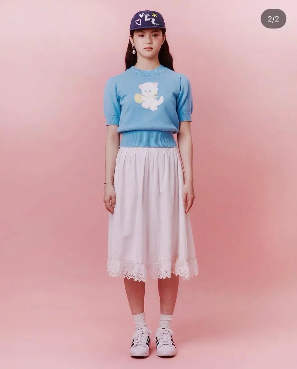 JOLIE LAIDE カシミア クロップド トップス ミント ブルー