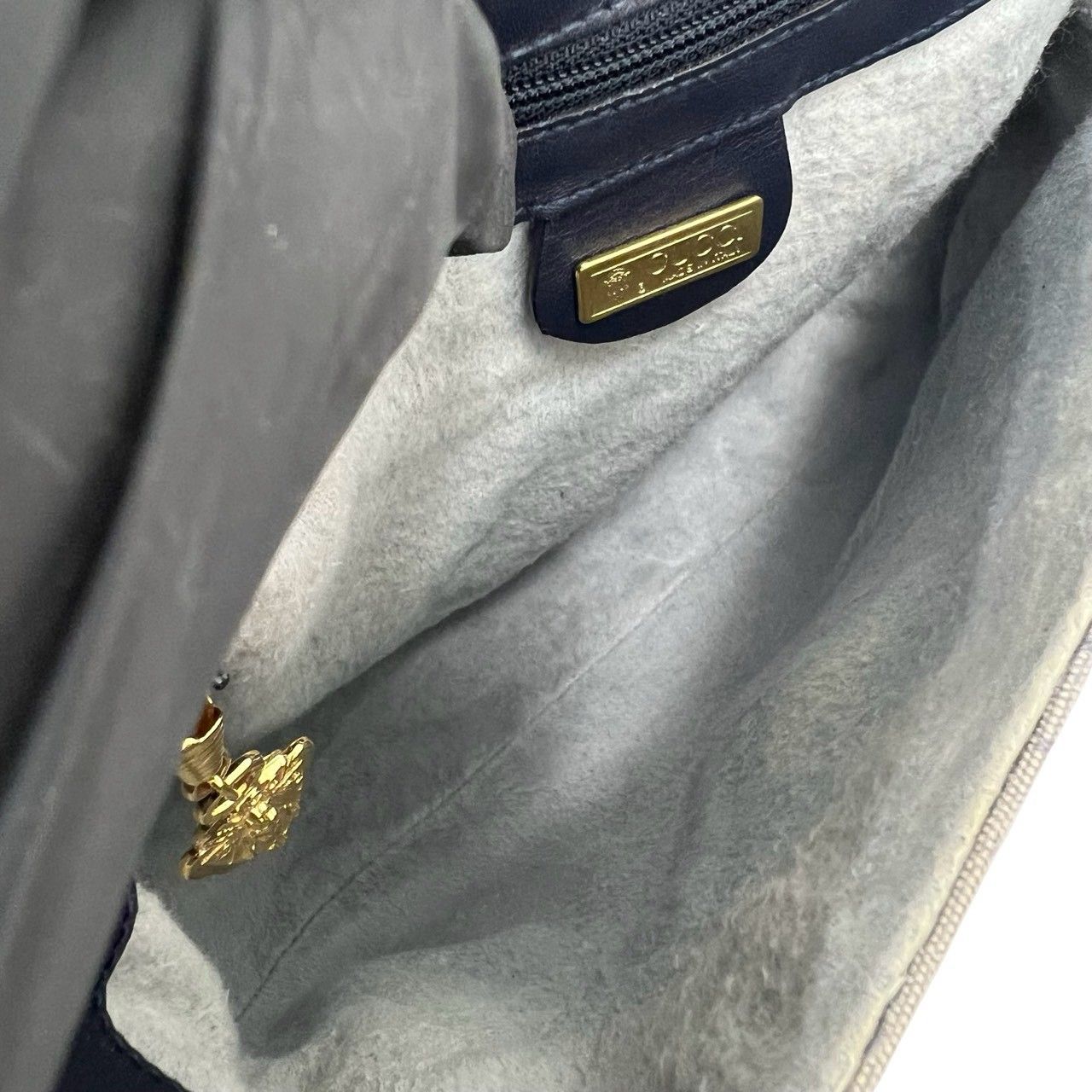 極 美品 袋付き GUCCI グッチ ヴィンテージ マイクロ GG ロゴ 金具