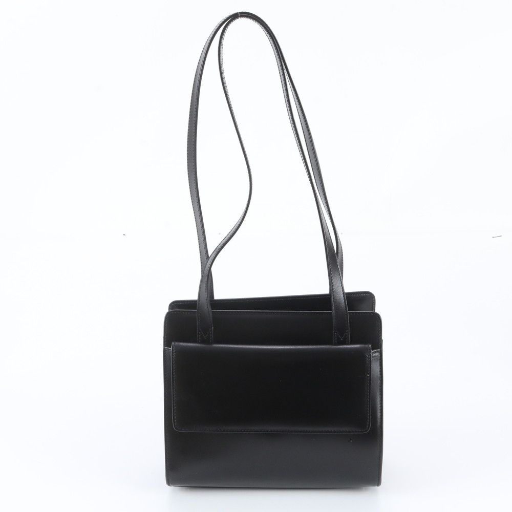 美品 グッチ 007 2023 0267 レザー ショルダーバッグ 肩掛け ハンド 本革 ブラック 黒 ブランド レディース UWM EQ5-8【中古】