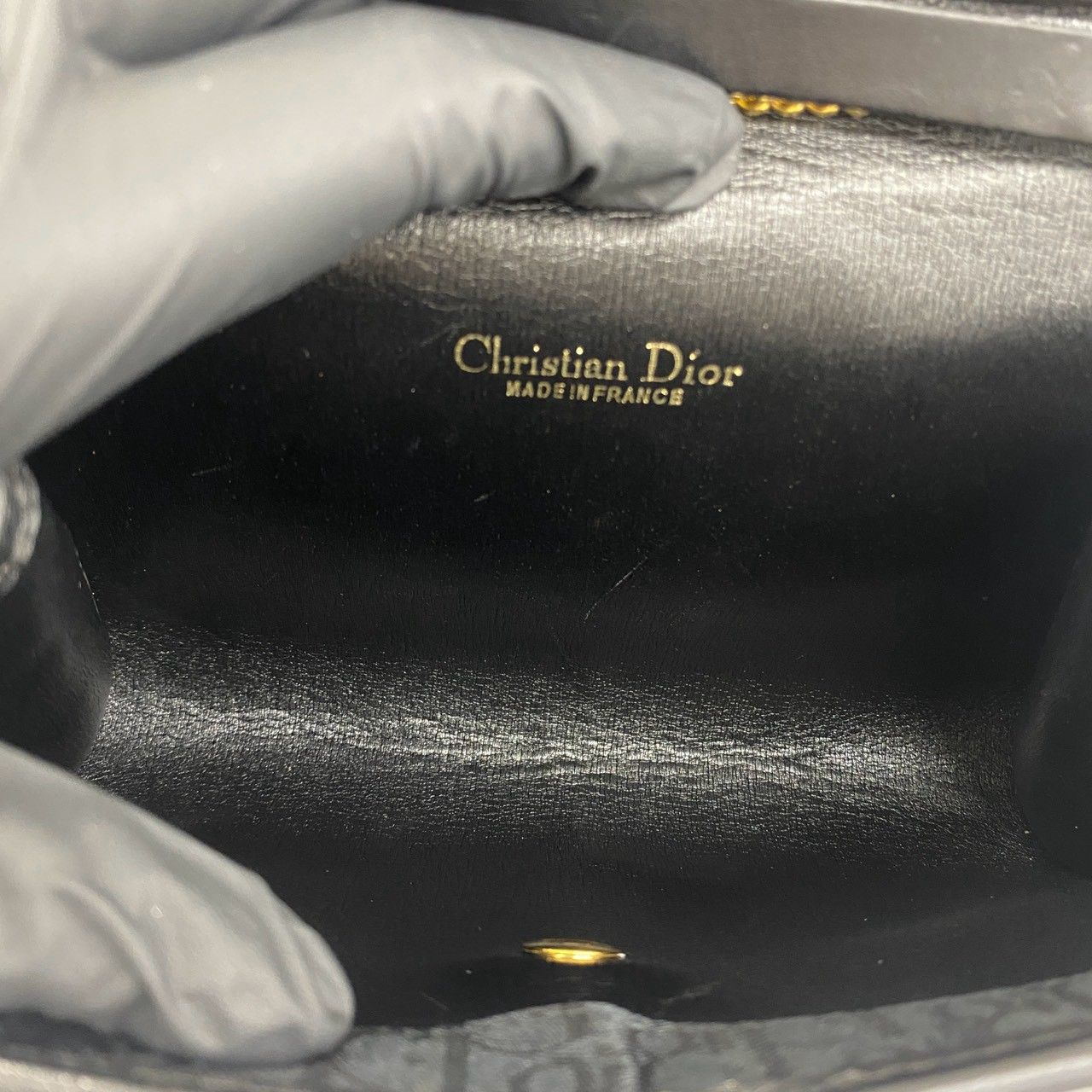 極 美品 Christian Dior ディオール ヴィンテージ ロゴ 金具 