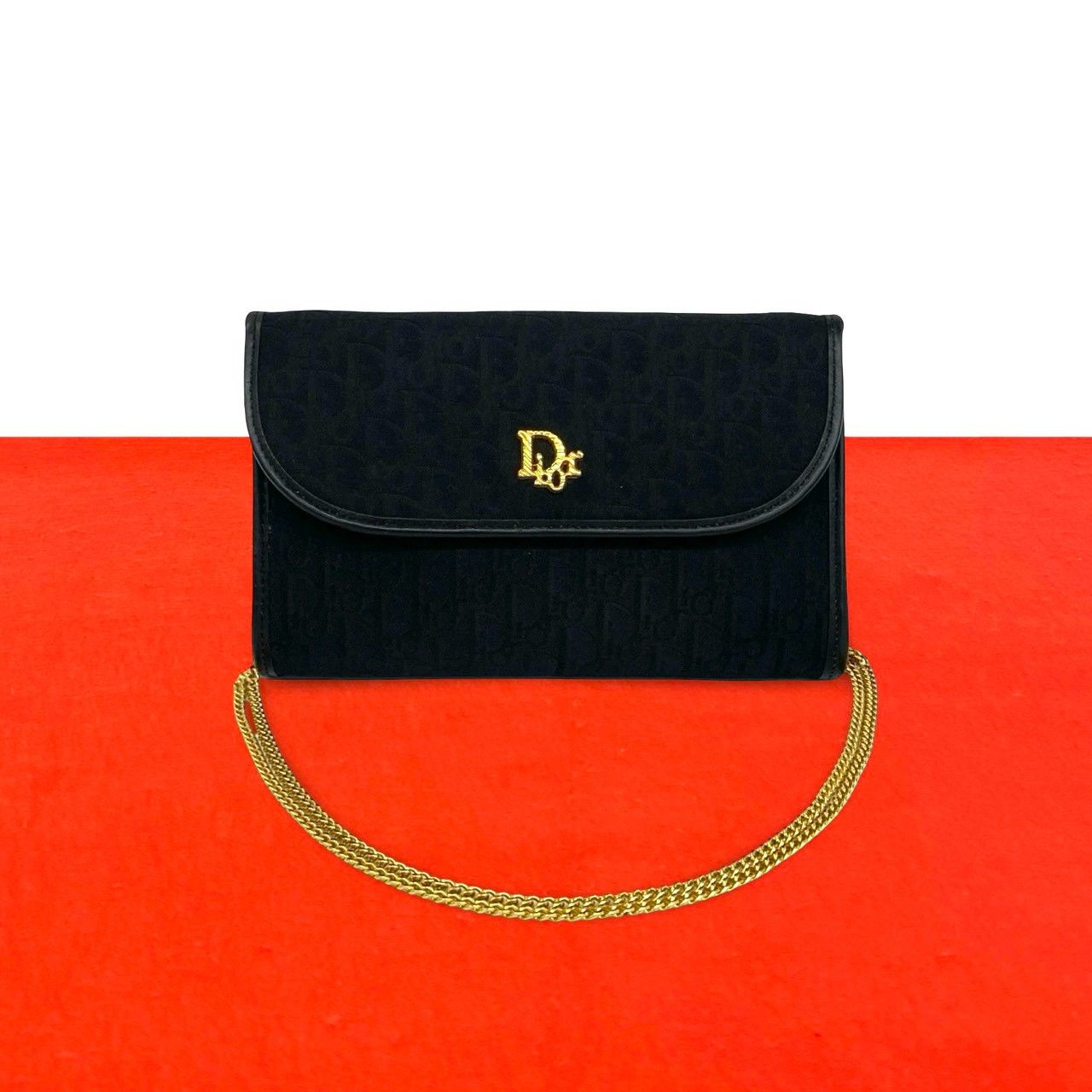 極 美品 Christian Dior ディオール ヴィンテージ ロゴ 金具 