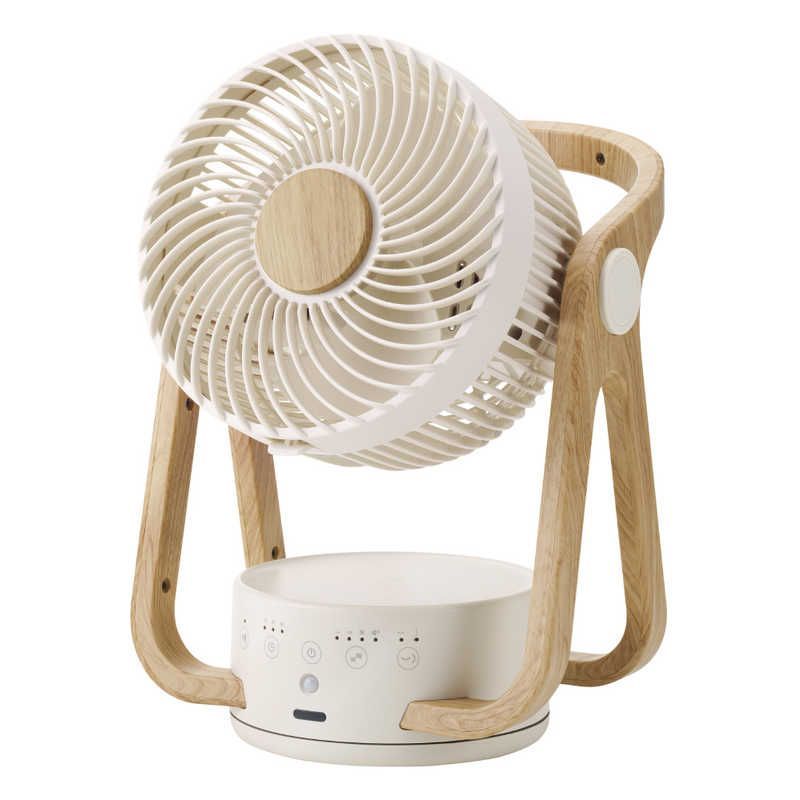 【店頭展示品】メーカー保証付　送料無料 CFT2314スリーアップ Three-up サーキュレーター WOOD STYLE 節電センサー付DCサーキュレーター DCモーター 24畳対応 上下左右自動首振り アイボリー CF-T2314IV 10,260円
