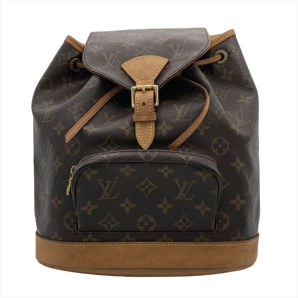 ルイヴィトン LOUIS VUITTON モンスリMM リュック M51136 ブラウン ゴールド金具 SP0979【中古】