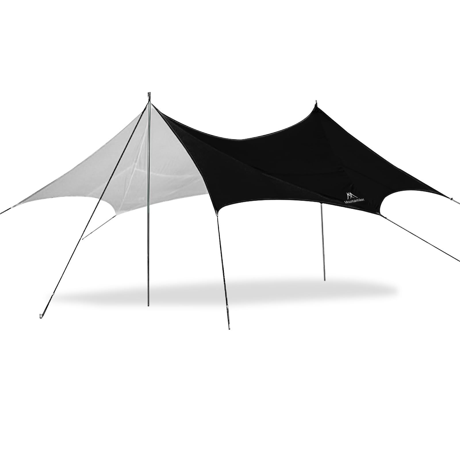 Mountainhiker 大型タープ 640×565cm シルバーコーティング210Dポリエステル UPF50+ UVカット 防水3000mm 耐久性 屋外 キャンプタープ シェードタープ ビーチシェード 雨よけ用 (黒)★ 14,014円