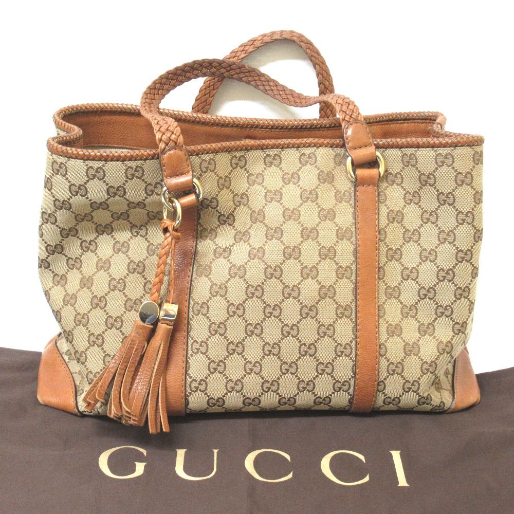Tj968622 グッチ GUCCI トートバッグ GGキャンバス 295326 ベージュ系色 中古