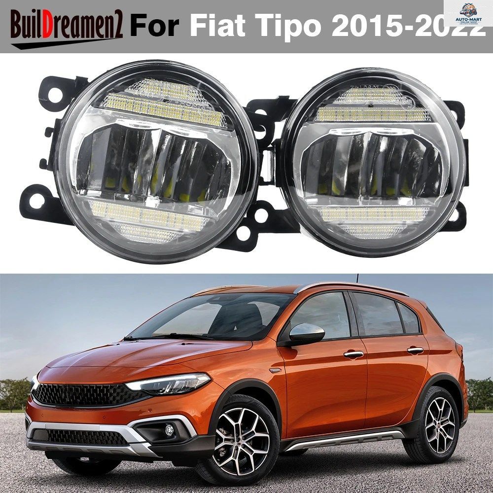 2 X 30W 車用アウターLEDフォグランプ DRL デイタイムランニングランプ FIAT TIPO ワゴン エステート ハッチバック クロス 2015-2022 セダ 6,699円