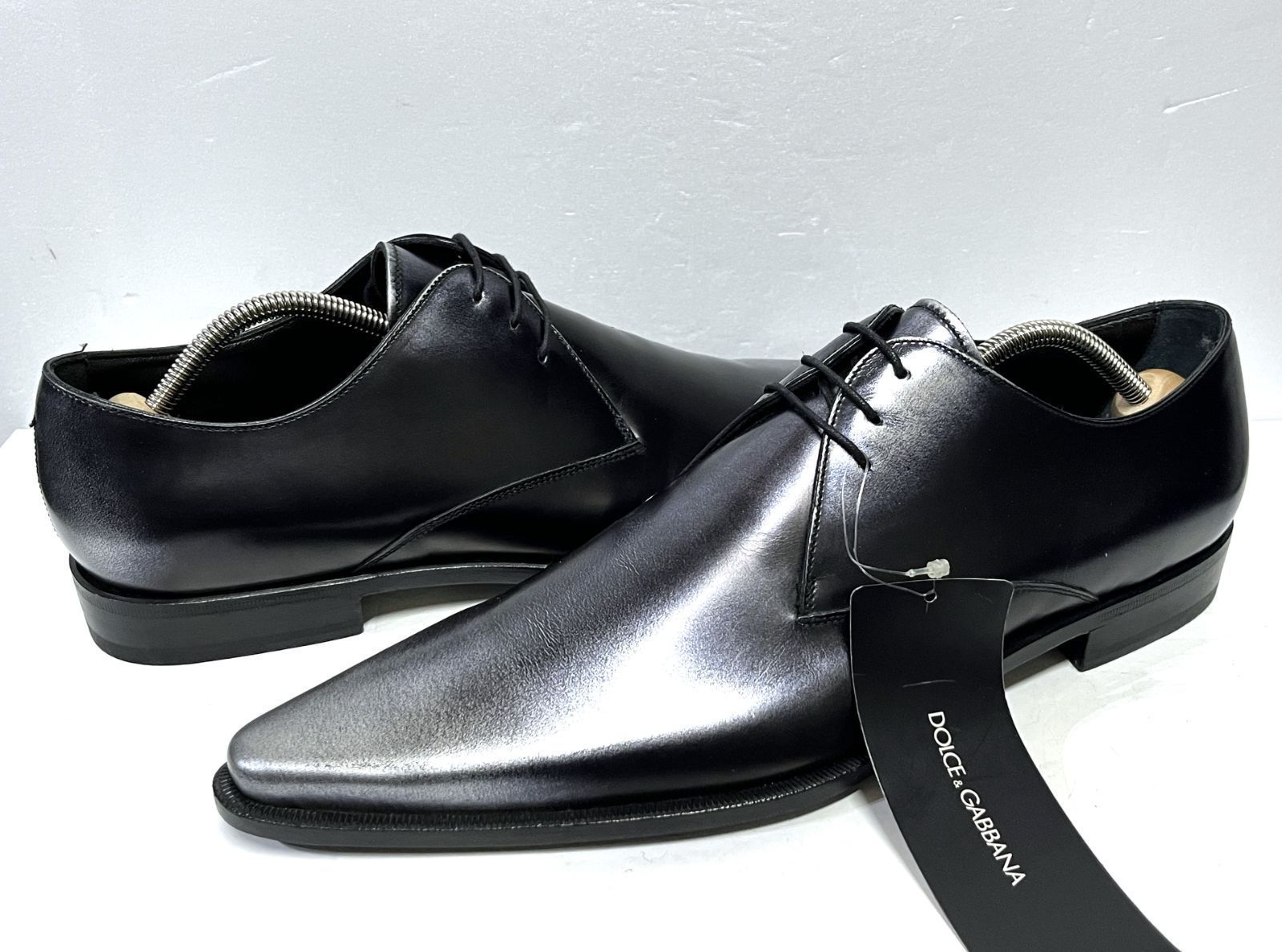 ■UK7(26cm)◆DOLCE&GABBANA｜ドルチェアンドガッバーナ グラデーション レースアップ レザードレスシューズ