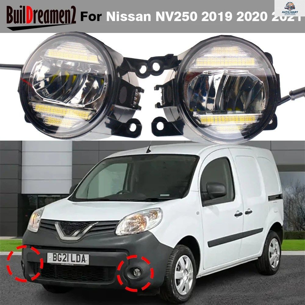 30W H11 車用フロントLEDフォグランプアクセサリーデイライトDRL機能付き2個セット日産NV250 NV250 2019 - 2021年モデル用