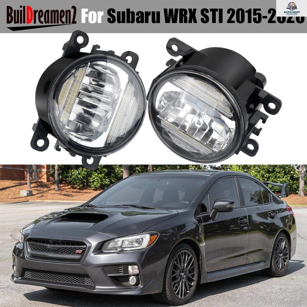 2 X 30W H11 カー CANBUS LED フォグランプ + DRL デイタイム ランニング ランプ デザイン スバル WRX STI 2015 - 21