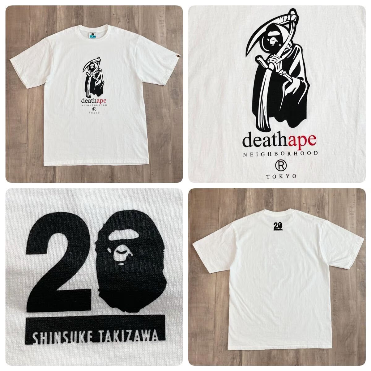 ★NW20周年記念★ XL ネイバーフッド × BAPE Tシャツ a bathing ape エイプ ベイプ アベイシングエイプ NEIGHBORHOOD NIGO yi2075