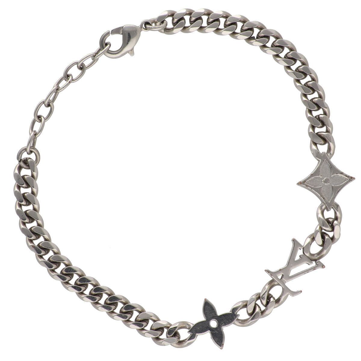 【中古】 LOUIS VUITTON ルイヴィトン ブレスレット･モノグラム ロウ M1407A シルバー チェーン アクセサリー 26023202DS
