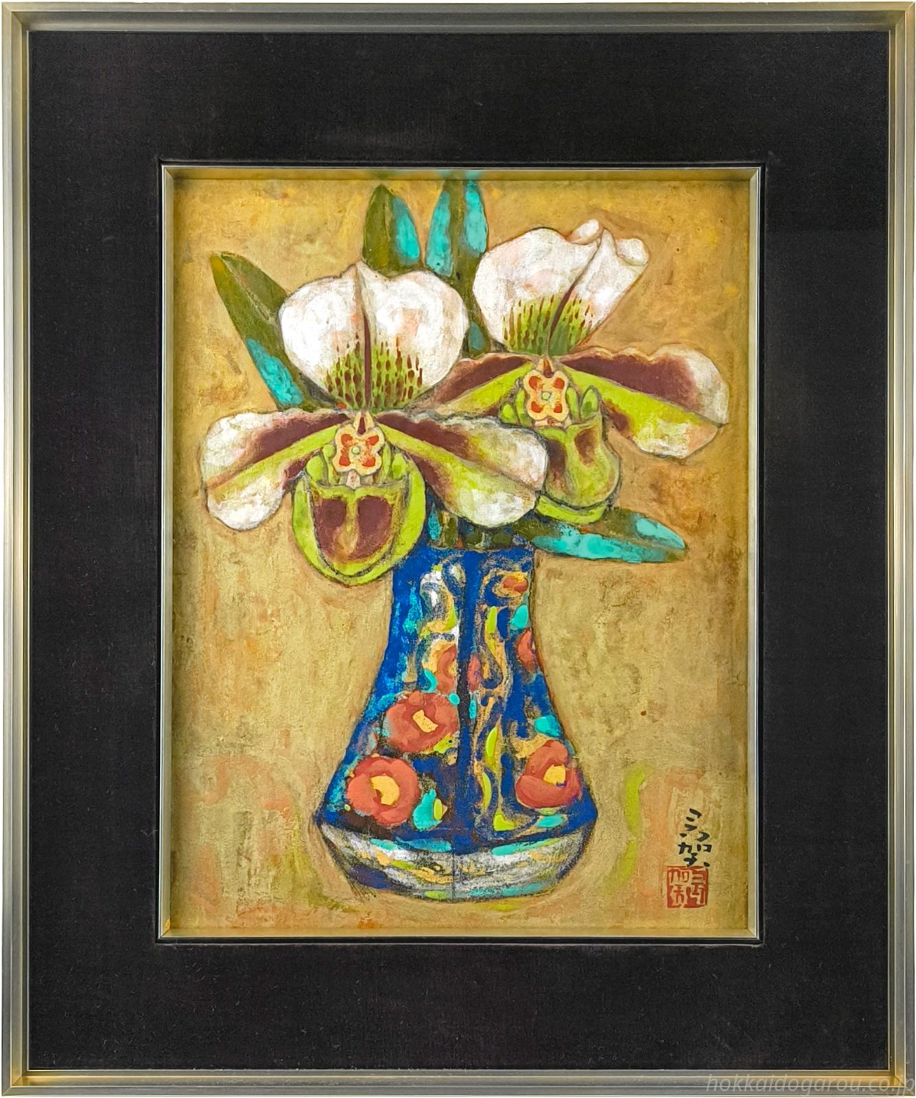 菊川多賀 「蘭」 日本画 絵画